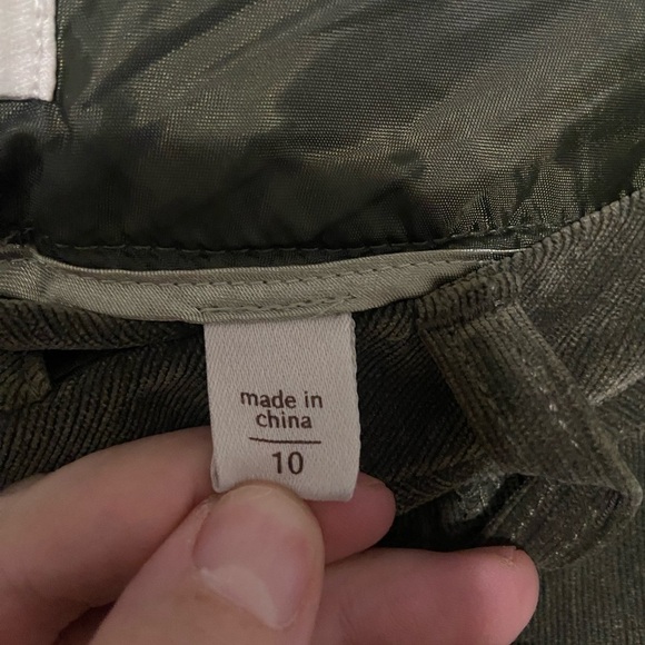 Coldwater Creek olive green corduroy straight wide leg pants - Picture 4 of 6